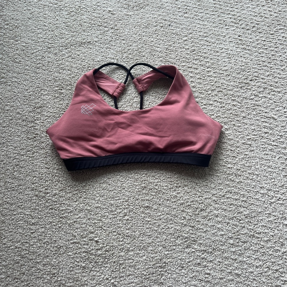 Jed North Mauve and Black Sports Bra